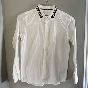 Burberry White Dress Shirt with Distinctive Collar